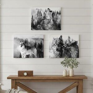 Wolf Art wall Canvas Set New